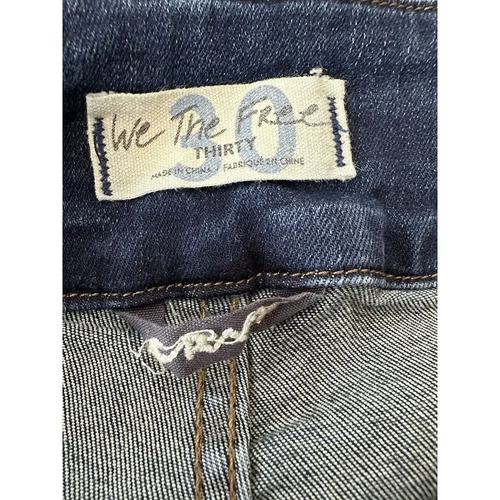FREE PEOPLE  We the Free  Jeans Women Size 30 Blue‎ Skinny Stretch Classic Boho